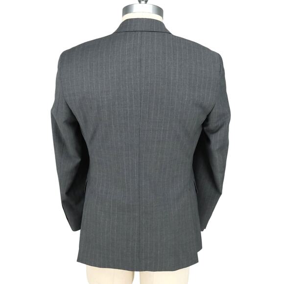Joseph Abboud Joe Sport Coat Mens 40R Wool Gray Pinstripe Jacket Blazer Lined - Picture 2 of 16